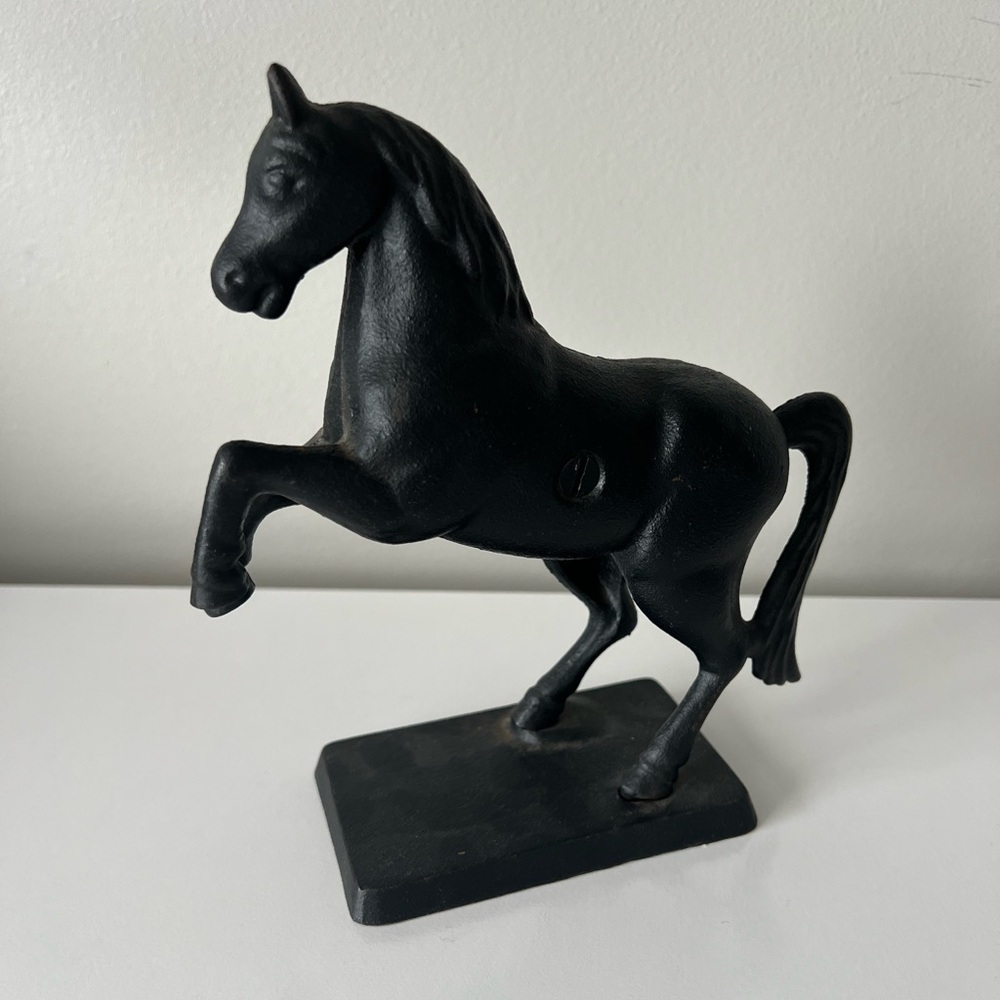 Vintage cast iron horse bank